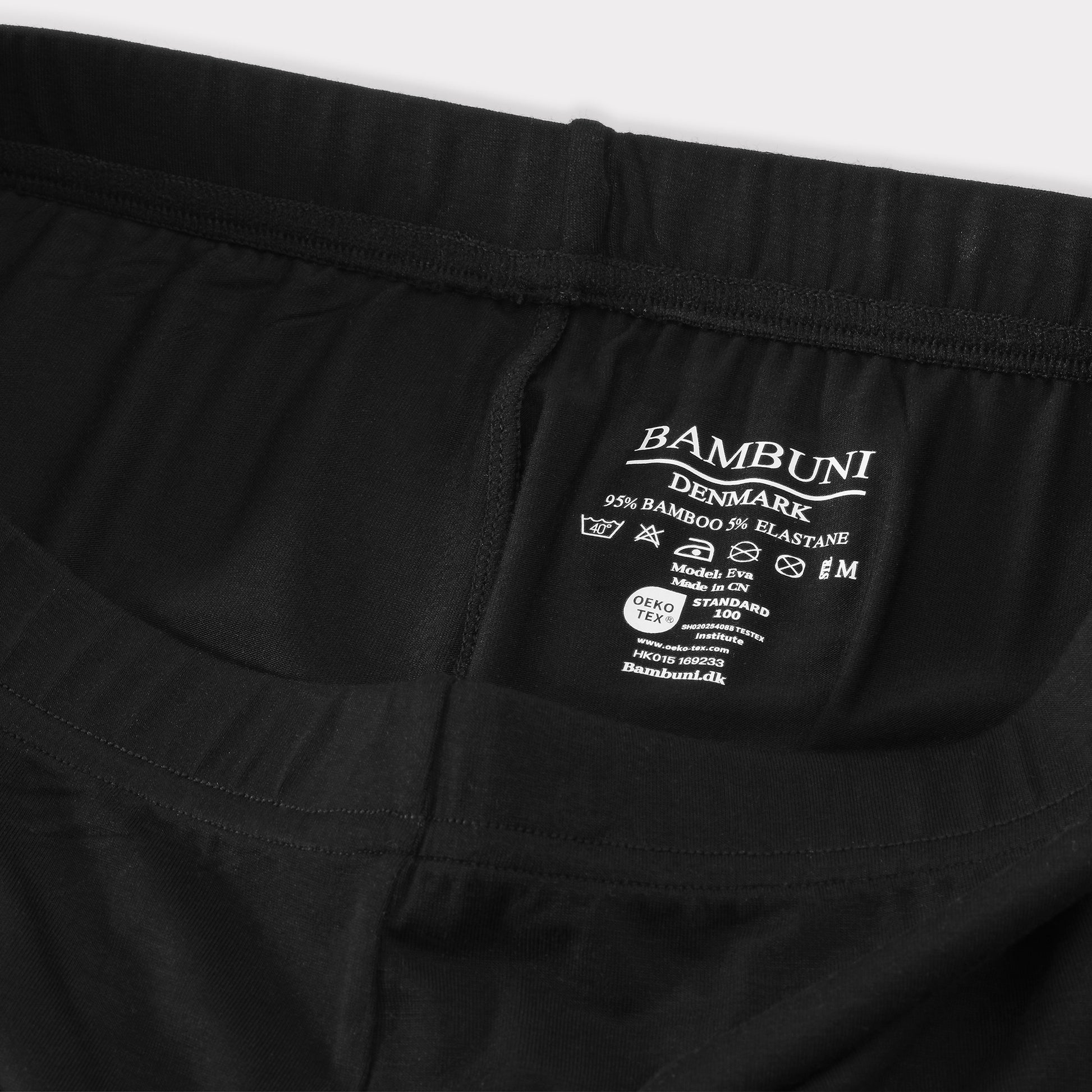 Bamboe legging met verborgen elastiek in zwart voor dames