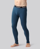 Bambus long johns petroleumsblå mænd