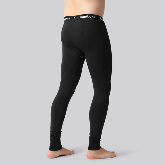 Bambus long johns sort mænd bag