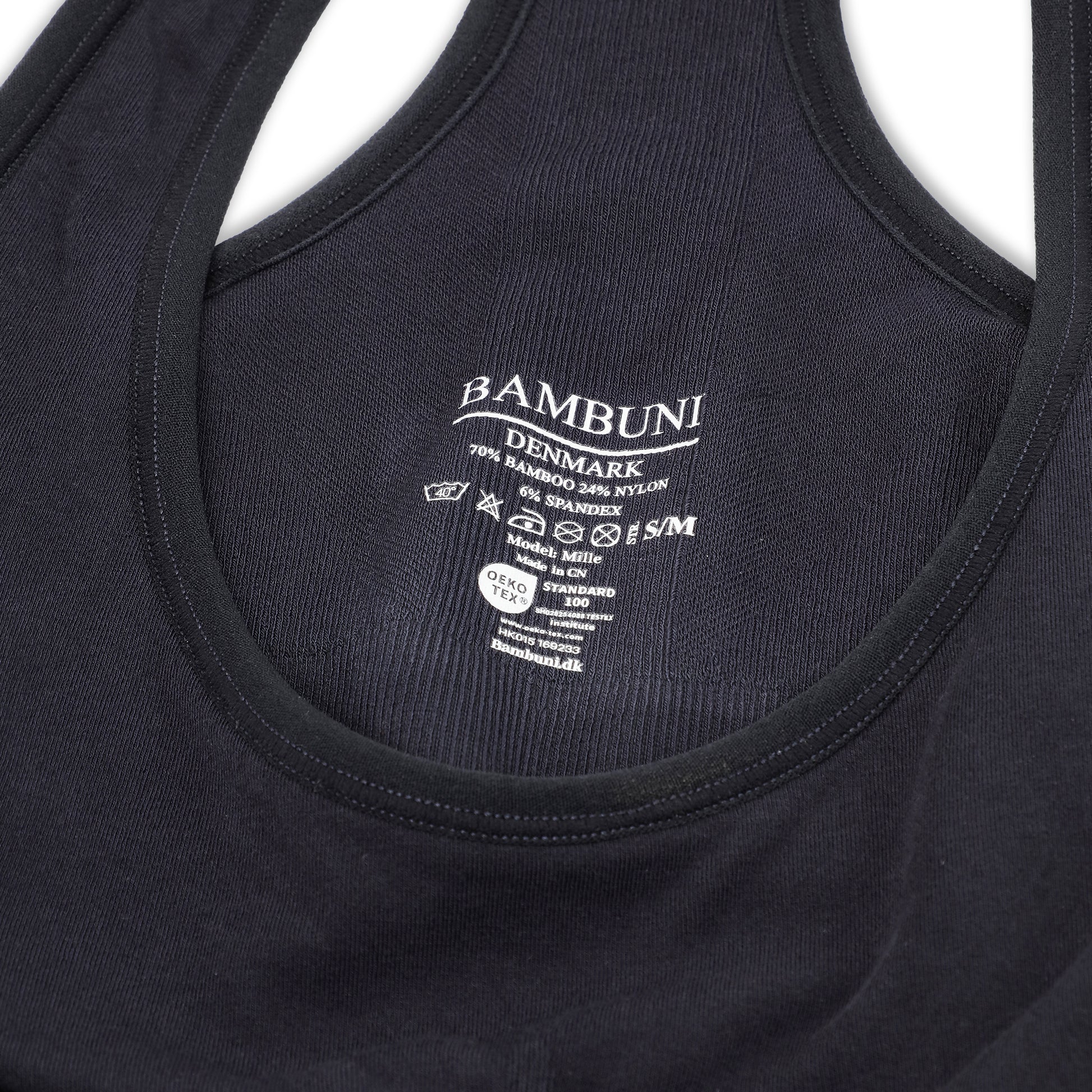 Bambus navy BH top til damer