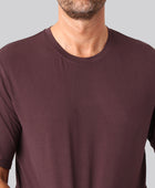 Bambus oversize t-shirt bordeaux mand