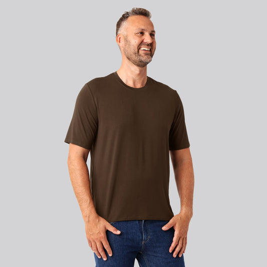 Bambus oversize t-shirt brun mænd
