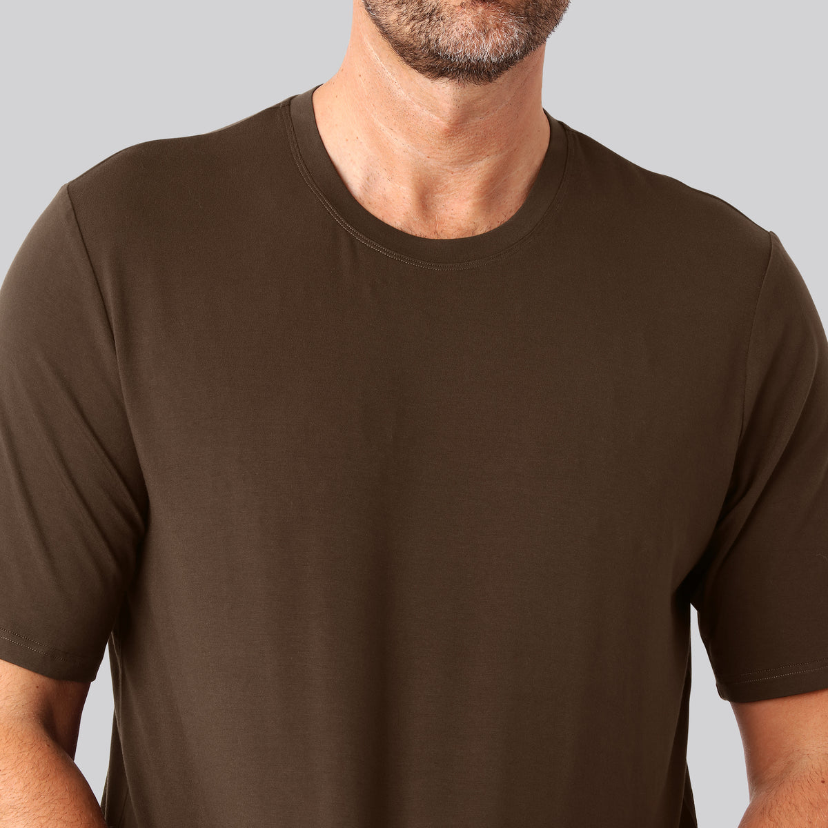 Bambus oversize t-shirt brun mand
