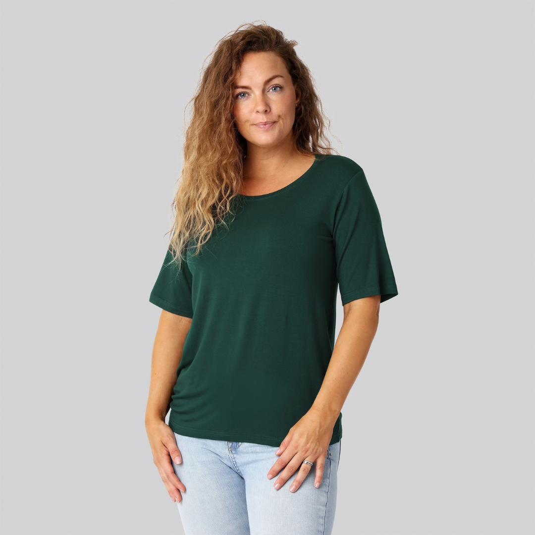 Bambus oversize t-shirt grøn damer