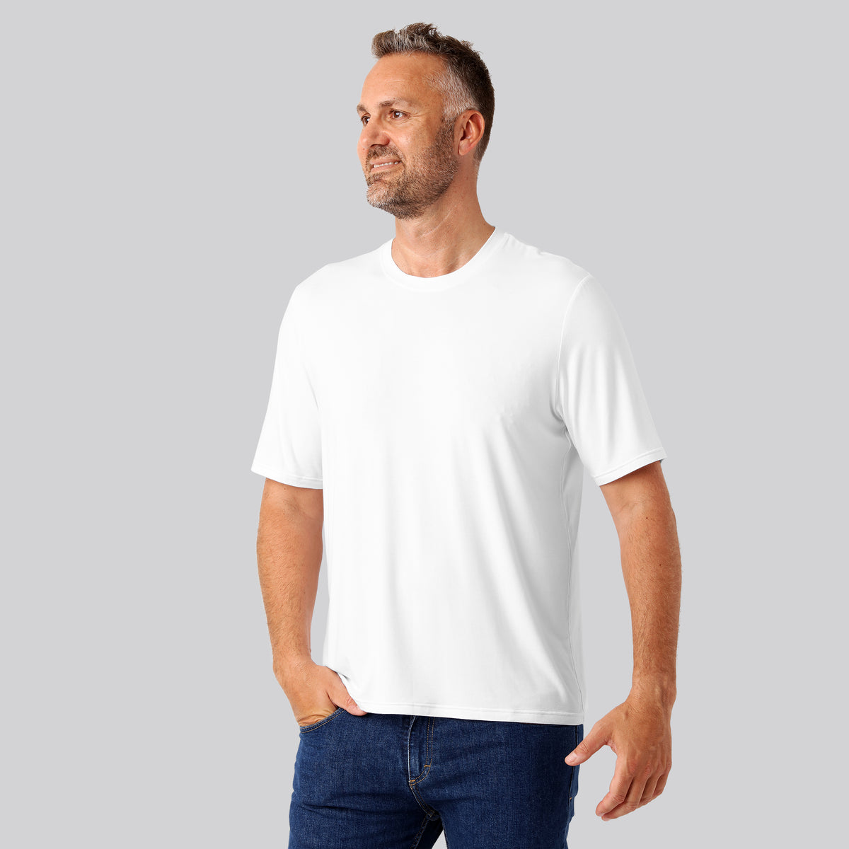 Bambus oversize t-shirt hvid mænd