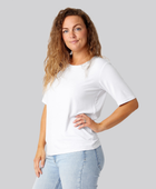 Bambus oversize t-shirt i hvid damer