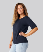 Bambus oversize t-shirt i navy damer