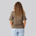 Bambus oversize t-shirt i sand til damer