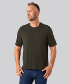 Bambus oversize t-shirt mørkegrøn mænd