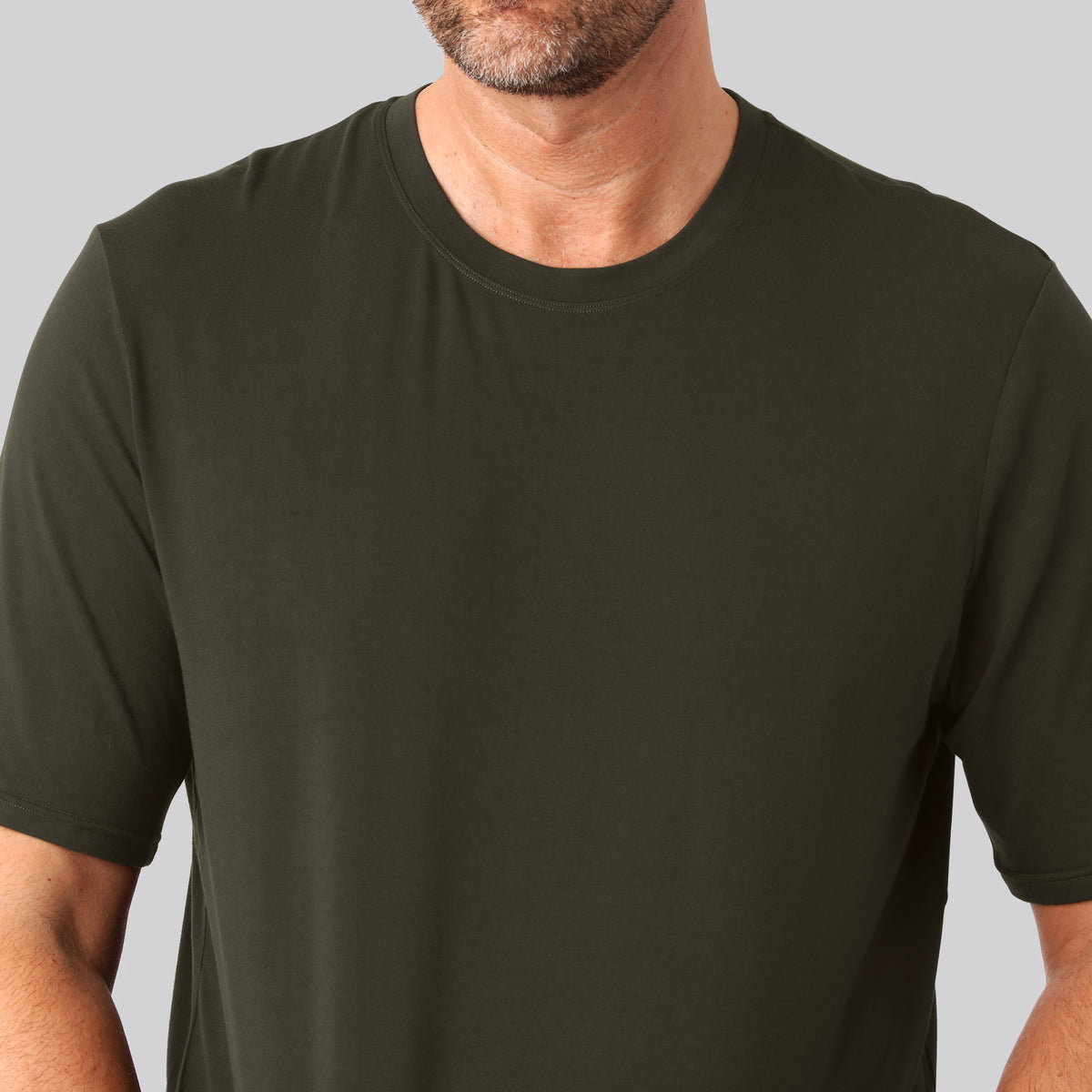 Bambus oversize t-shirt mørkegrøn mand