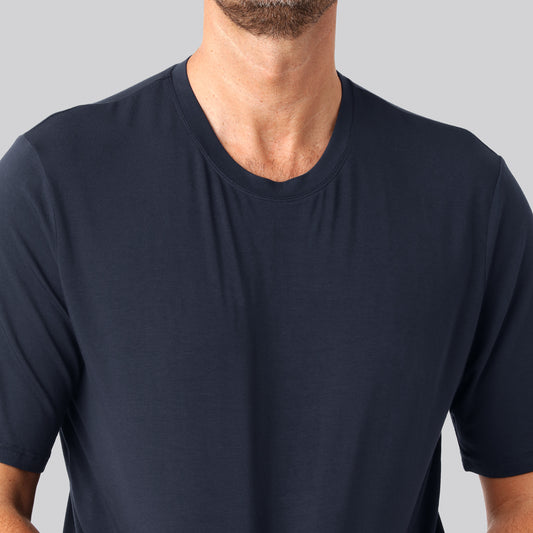 Bambus oversize t-shirt navy mand