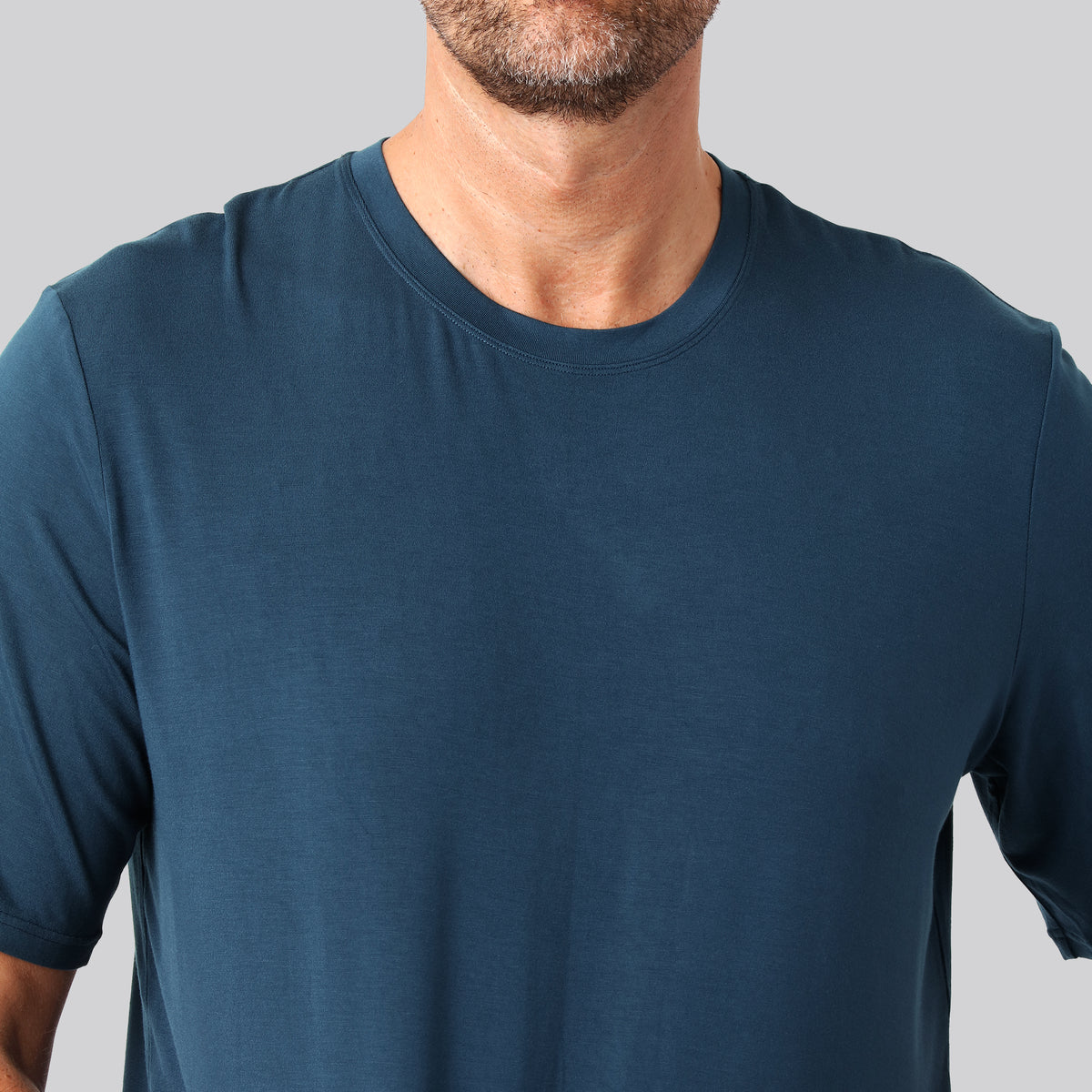 Bambus oversize t-shirt petroleumsblå mand