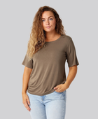 Bambus oversize t-shirt sand damer