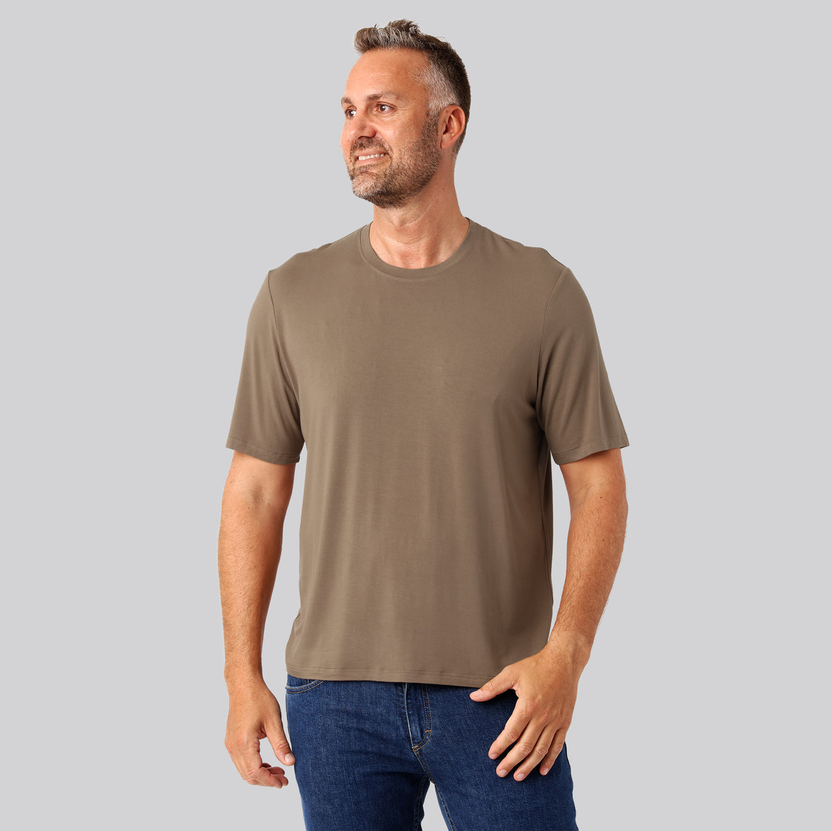 Bambus oversize t-shirt sand mænd
