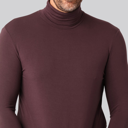 Bambus rullekrave bordeaux mand
