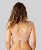 Bambus seamless bh m. bred strop beige til damer