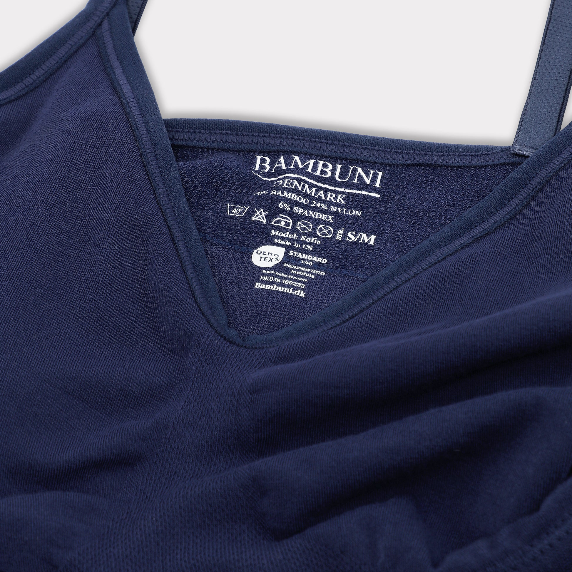 Bambus seamless bh smal strop navy