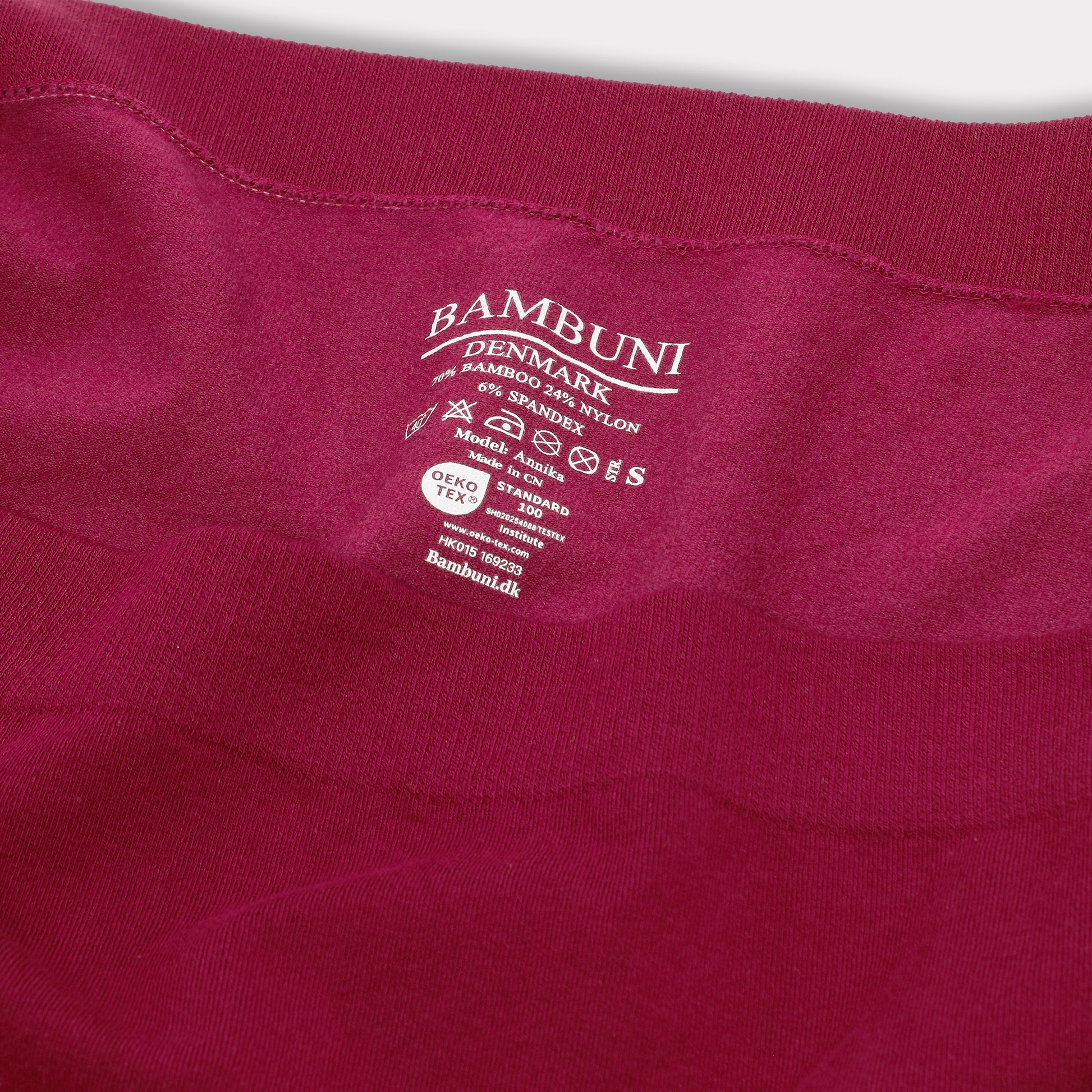 Bambus seamless maxi trusse bordeaux