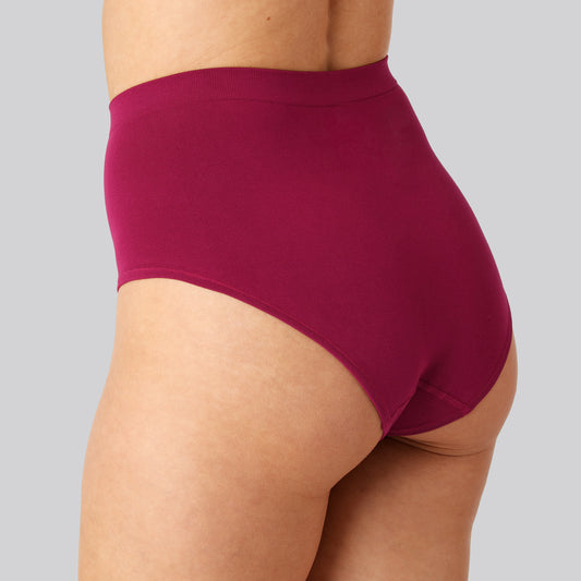 Bambus seamless maxi trusse bordeaux til damer