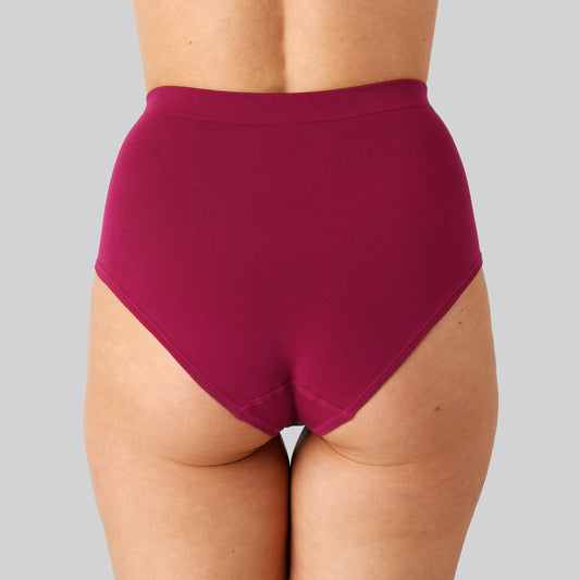 Bambus seamless maxi trusse i bordeaux til damer