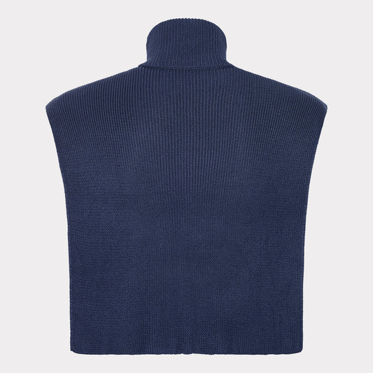 Bamboe gebreide sjaal in marineblauw