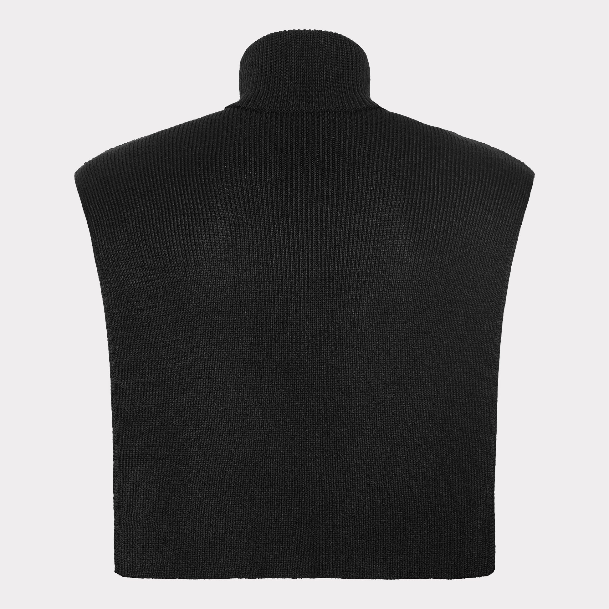 Nekwarmer van gebreide bamboe in zwart