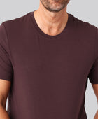 Bambus t-shirt o-hals bordeaux mand
