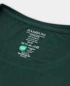 Bambus t-shirt o-hals i grøn carelabel
