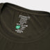 Bambus t-shirt o-hals i mørkegrøn carelabel