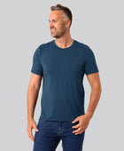 Bambus t-shirt o-hals petroleumsblå mænd