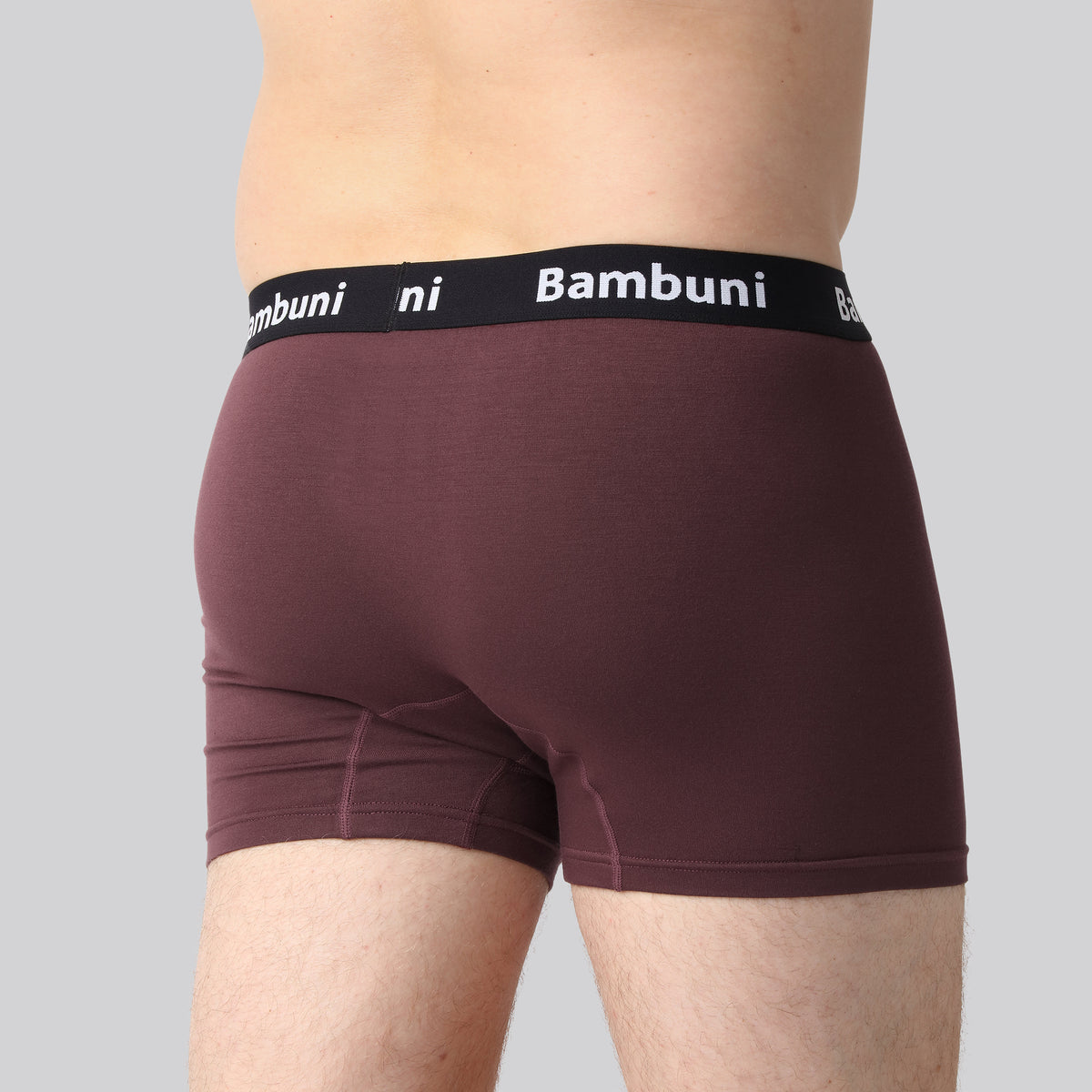Bambus underbukser bordeaux mænd bag