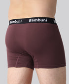 Bambus underbukser bordeaux mænd m. gylp bag