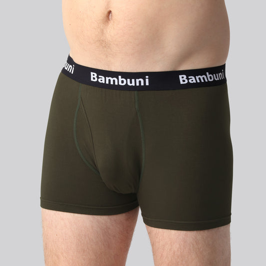 Bambus underbukser mørkegrøn mænd m. gylp