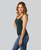 Bambuni top met brede bandjes in groen