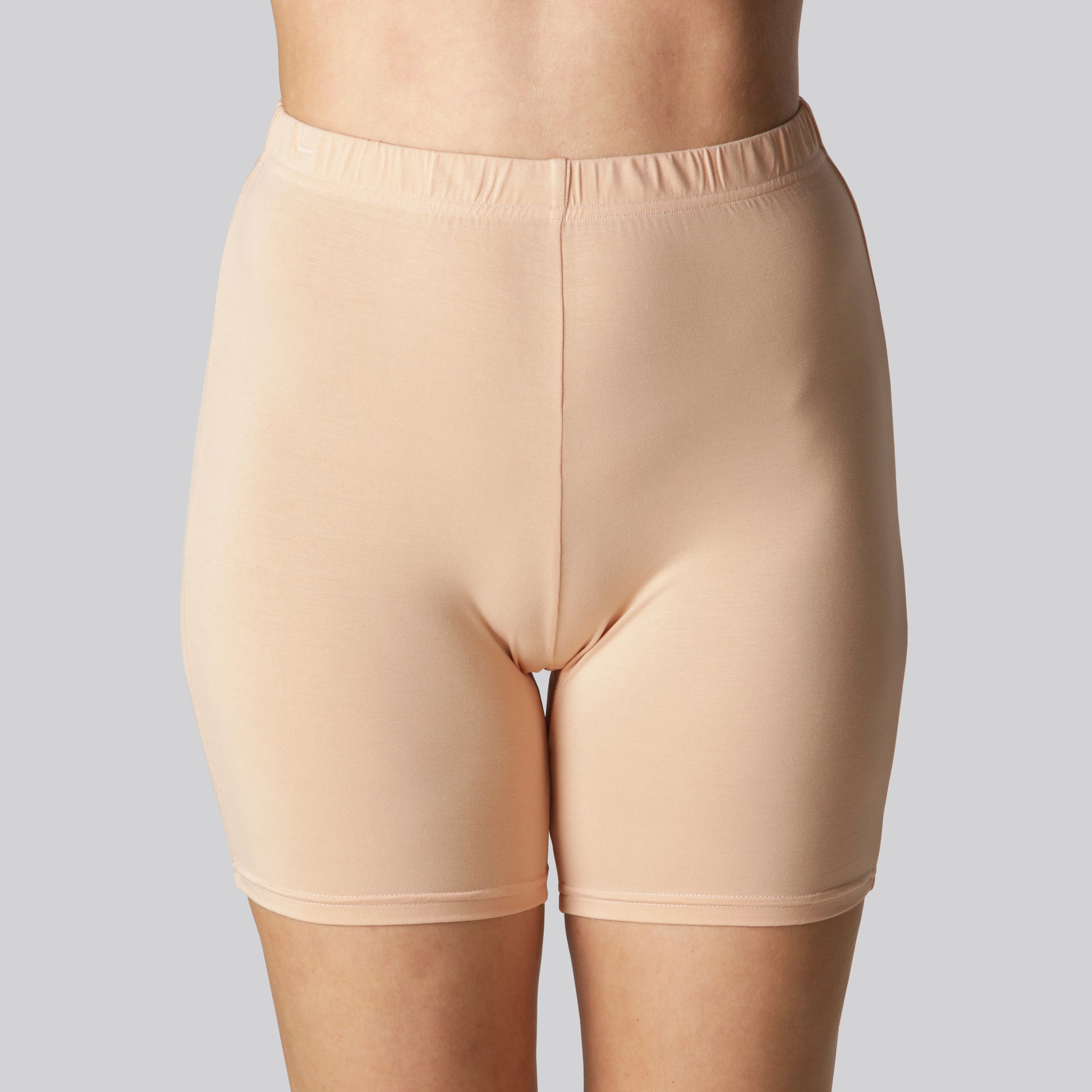 Beige bamboe shorts voor dames van Bambuni