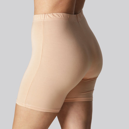 Beige bamboe shorts voor dames van Bambuni