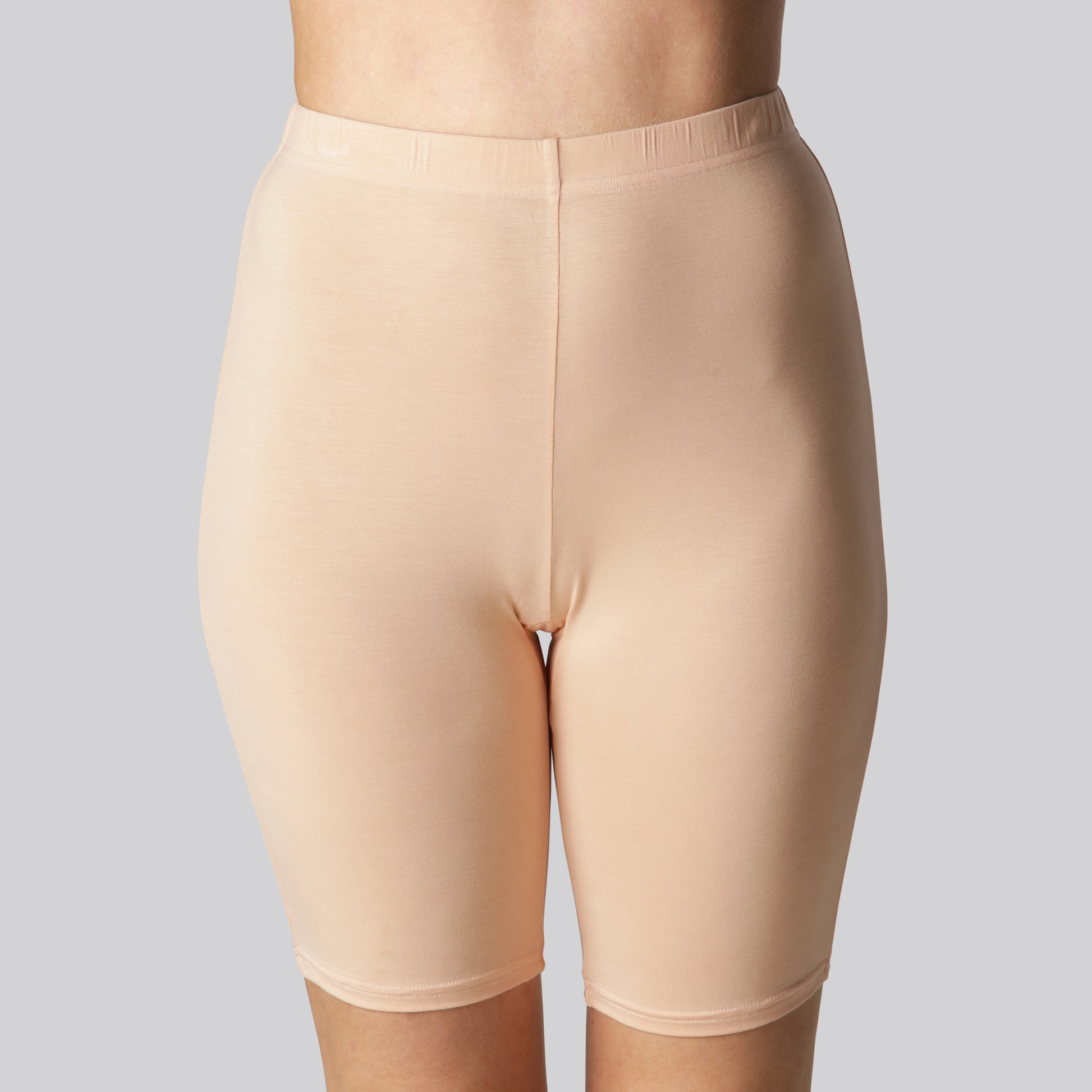 Beige bamboe shorts voor dames van Bambuni