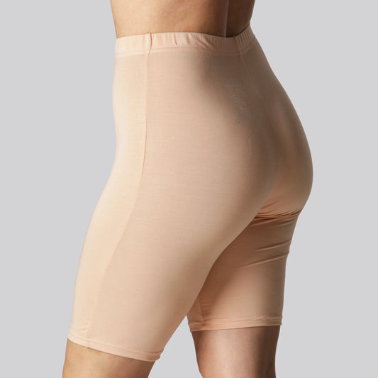 Beige bamboe shorts voor dames van Bambuni