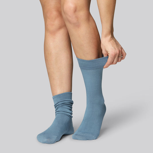 Damessokken van bamboe in petrolkleur