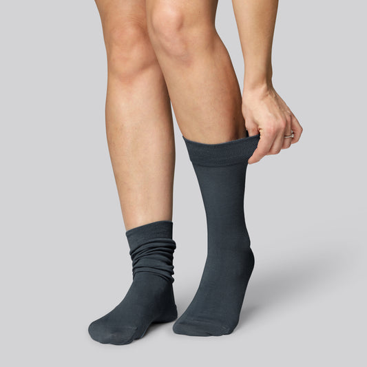 Bamboe sokken in donkergrijs voor dames