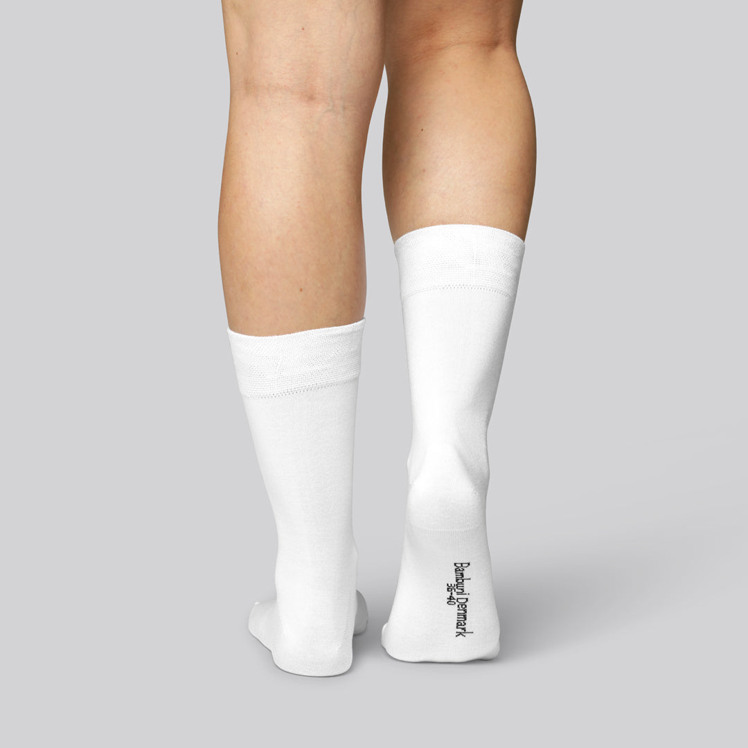 Witte bamboesokken voor dames