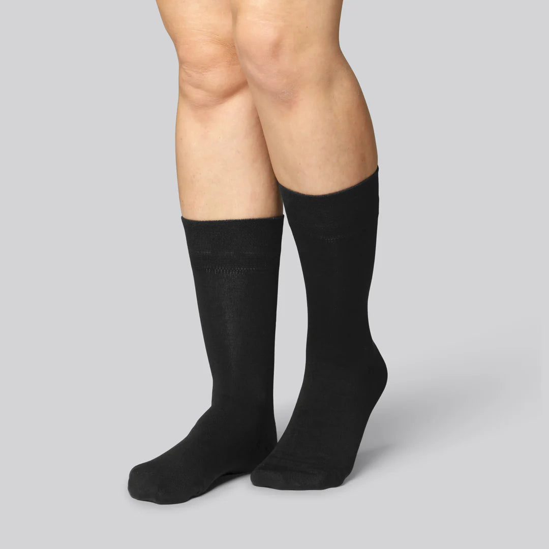 Bamboe sokken in zwart voor dames, 5 stuks