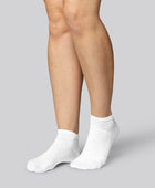 Witte bamboe enkelsokken voor dames