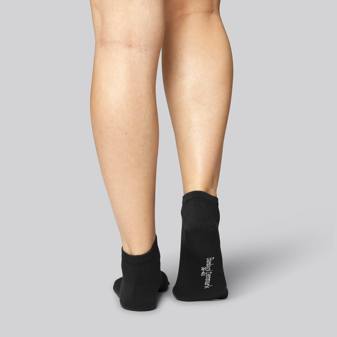 Zwarte bamboe enkelsokken voor dames