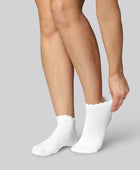 Witte bamboe enkelsokken voor dames