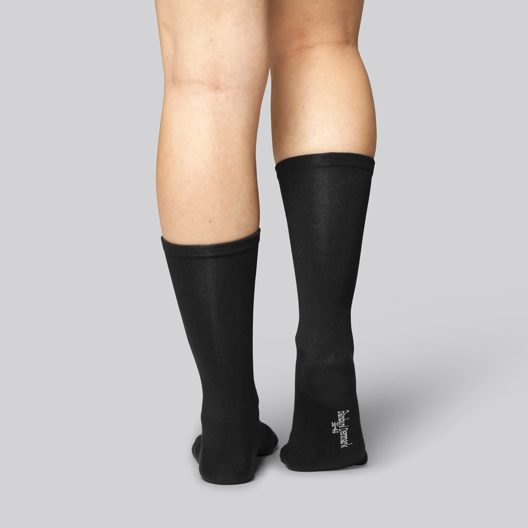 Bamboe sokken zonder elastiek in zwart voor dames