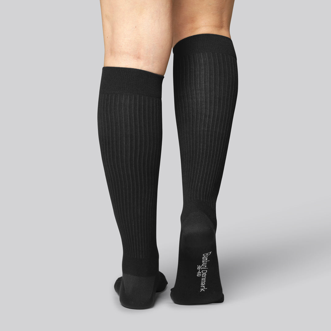 Bamboe compressiekousen in zwart voor dames