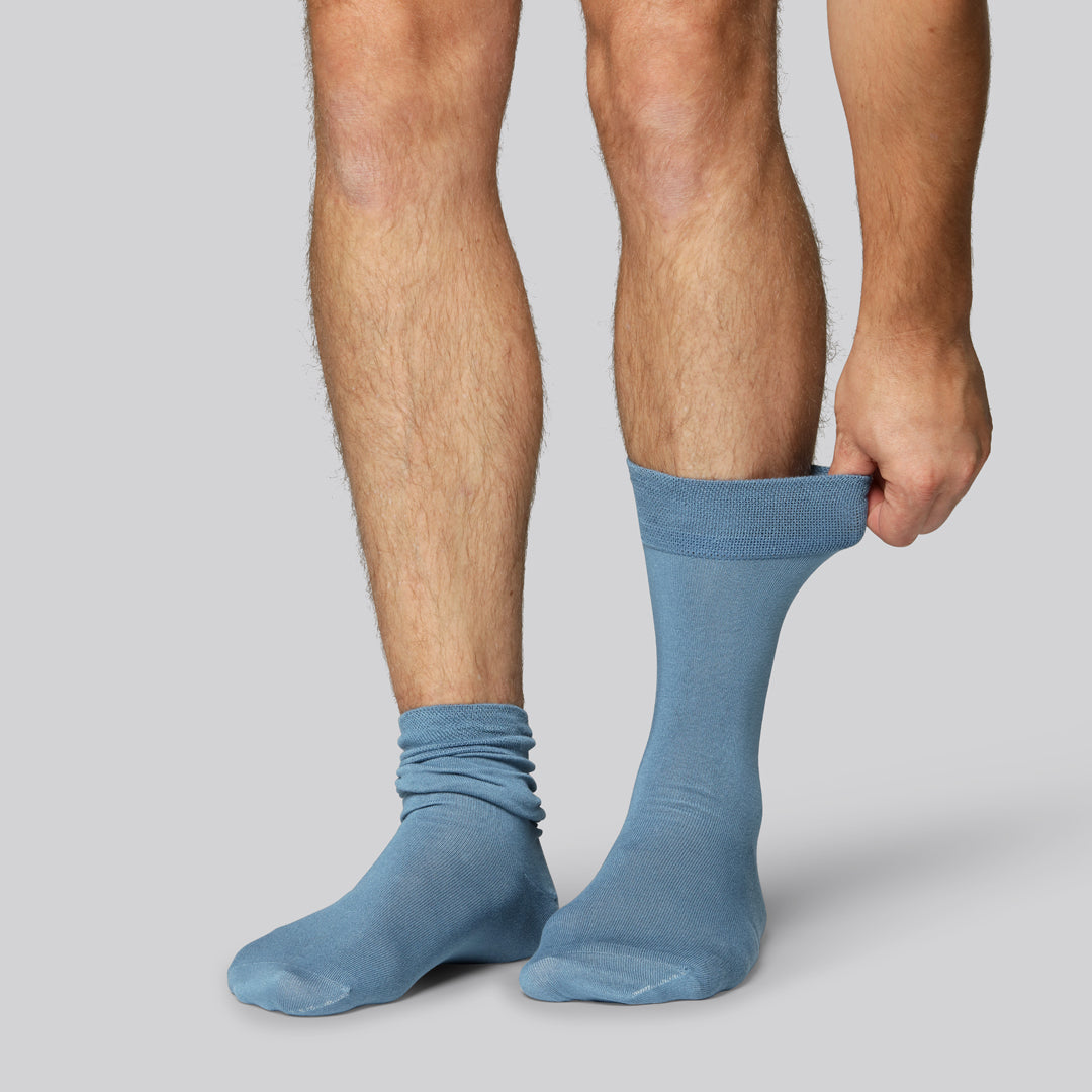 Herensokken van bamboe in petrolkleur