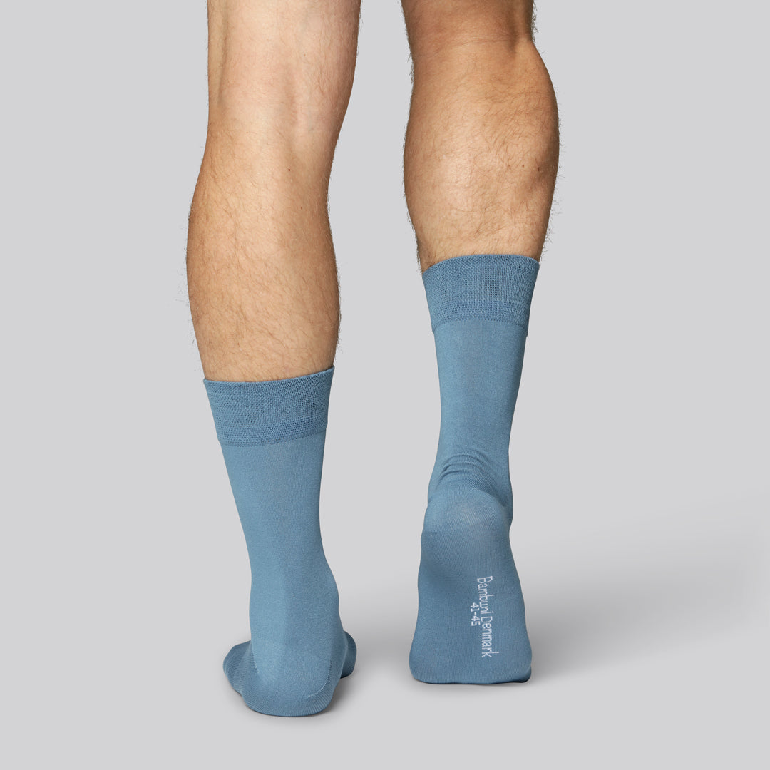 Herensokken van bamboe in petrolkleur