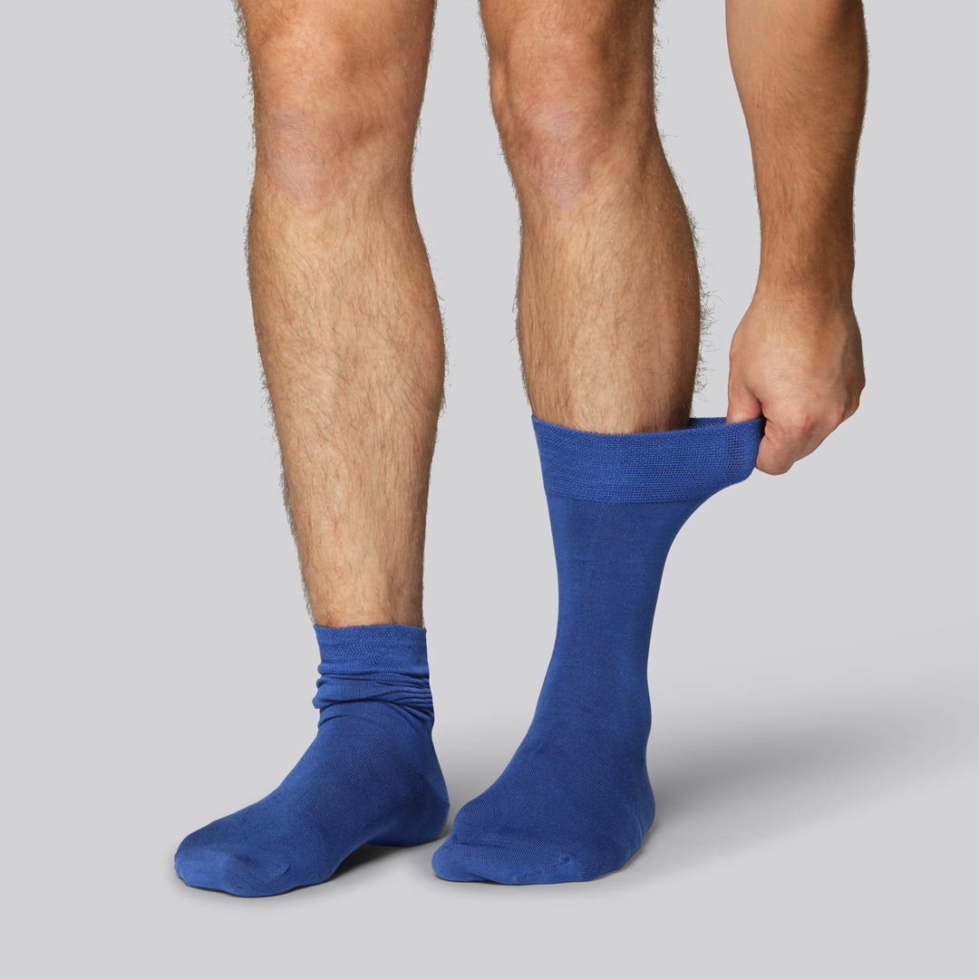 Bamboe sokken in koningsblauw voor heren